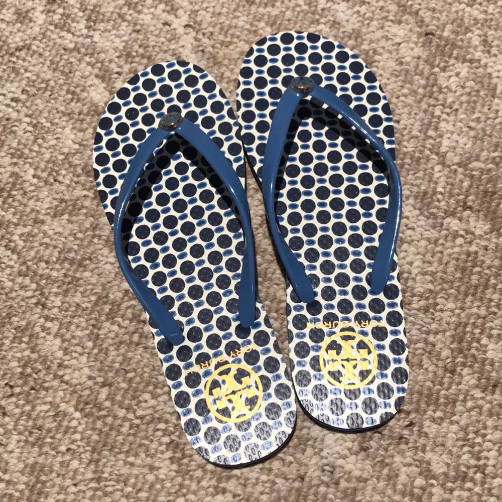 Tory Burch Classic Striped Edge Flip Flop